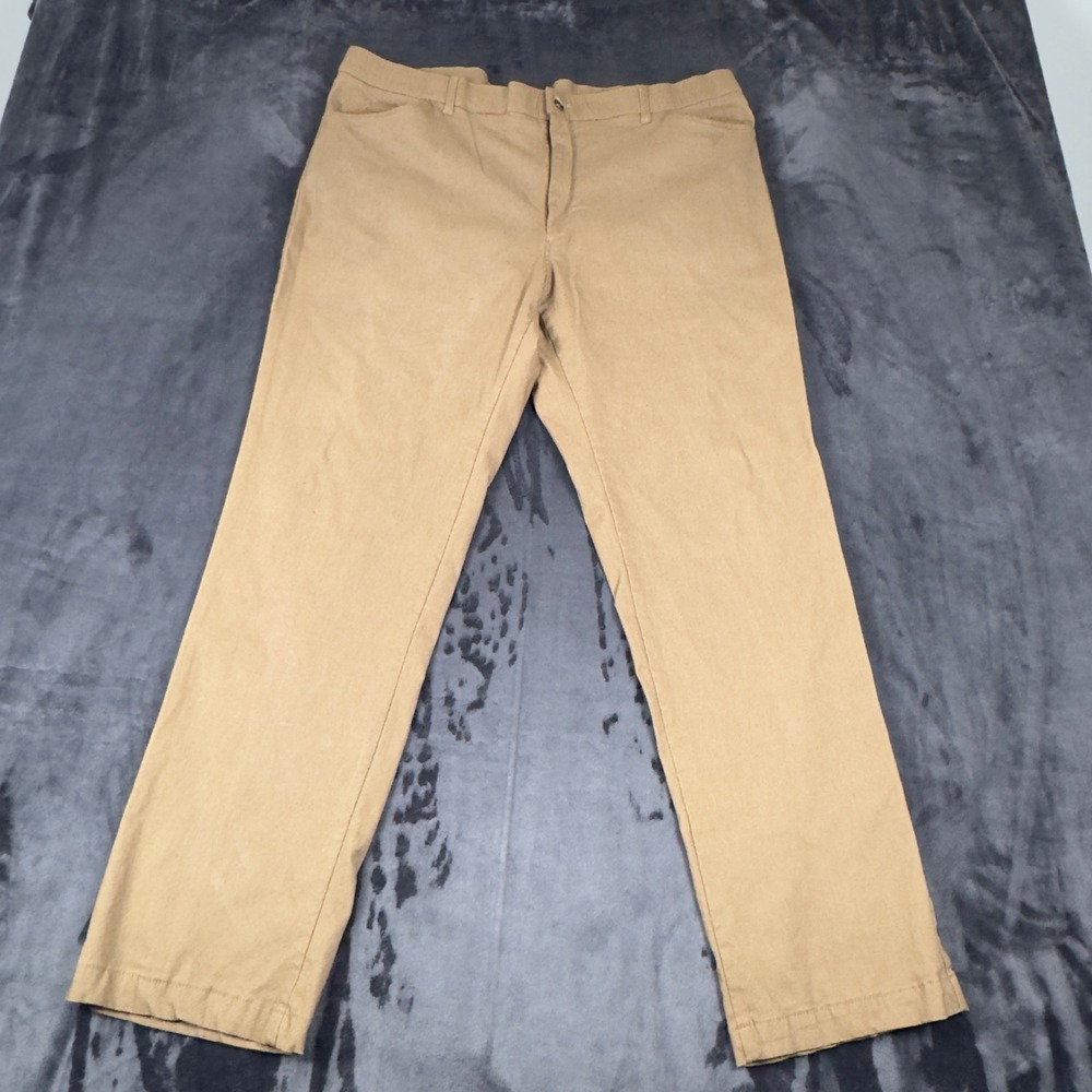 Tommy Hilfiger Chino Pants Mens 40W x 32L Tan Khaki Stretch Straight Leg